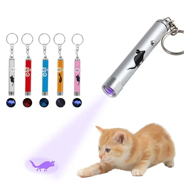 Interactive led Training Funny Cat Play Toy Laser Pointer Pen Mouse Animation JP 