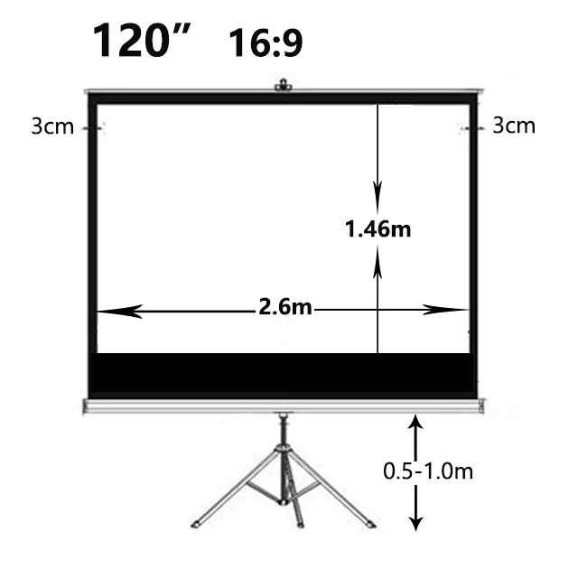 Laser Projector Screen For Home Cinema Tripod Projection Screen