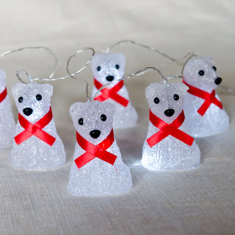 Operated Christmas Bear Battery Decoration Led String Lights