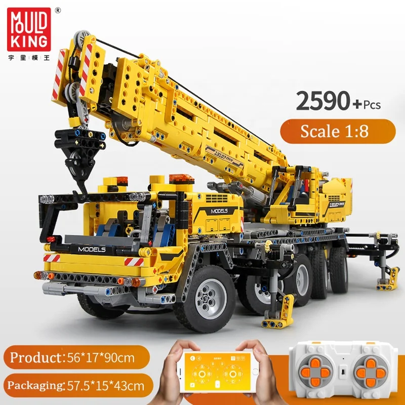 Mould King 1:8 Mechanical Legoingls Technic Crane Building Kit Remote ...