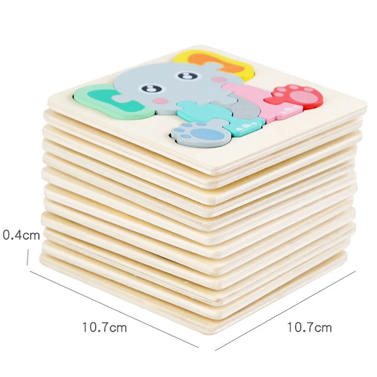 Baby Montessori Toys - 3D Puzzle Cartoon Animals Vehicle