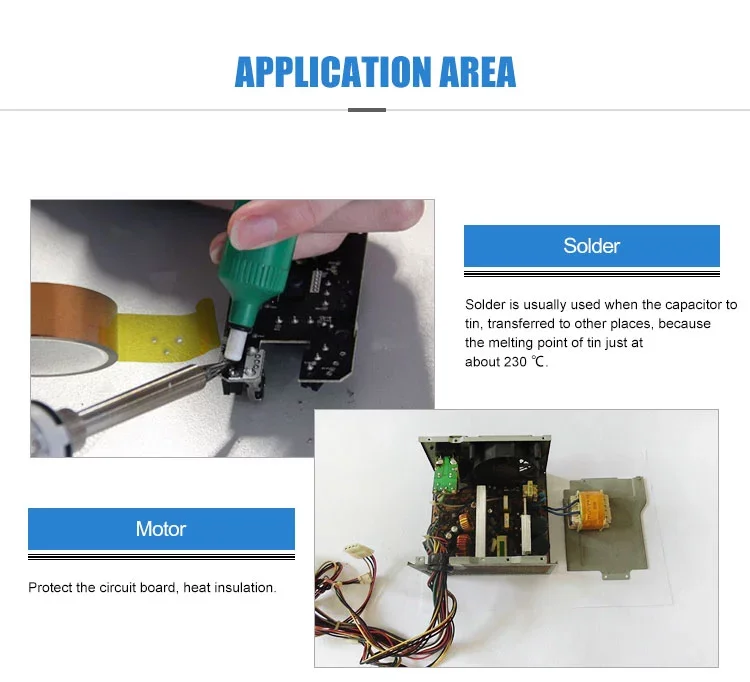 High Temperature Resistance Double Sided Gold Finger Polyimide Film Tape