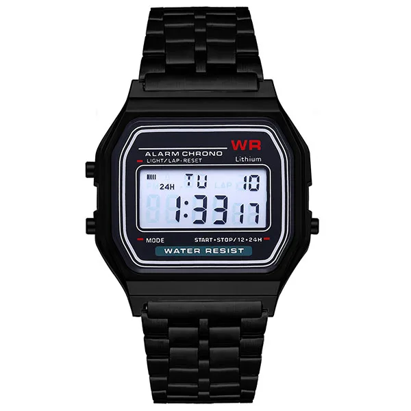 China Brand Watch Digital Led Display Metal Watch Waterproof Guangzhou Wrist Watch have logo