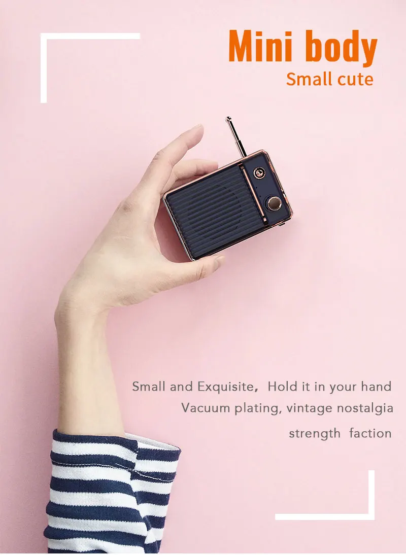 Portable mini 3D Surround Suitcase Bluetooth Radio Player Speaker vintage wireless bluetooths speaker - ANKUX.COM