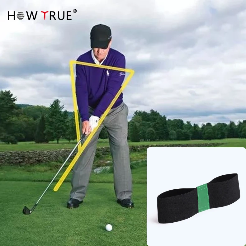 How True 35x8cm Golf Hand Movement Correction Belt Professional Golf Swing Elastic Band Training 1652