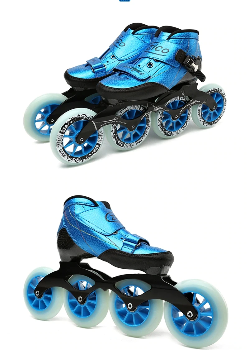 Professional carbon fiber roller racing speed skates shoe for adult