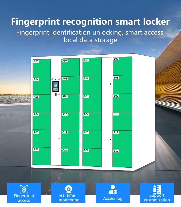 Smart Lockers Smart Storage Locker with Fingerprint Access factory