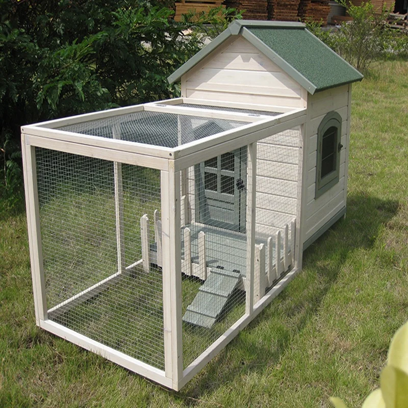 Outdoor Rabbit Hutch Wooden Poultry House Bunny Cage For Small Animals Backyard Buy Rabbit Hutch With Open Enclosure Made Of Pale Grey Painted Wood Weatherproof Indoor Outdoor Wooden Bunny Rabbit Hutch Cat