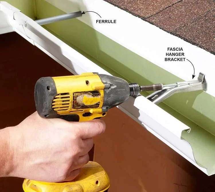 Quick Screw 6" Heavy Duty Hidden Rain Gutter Bracket Hook Hangers With