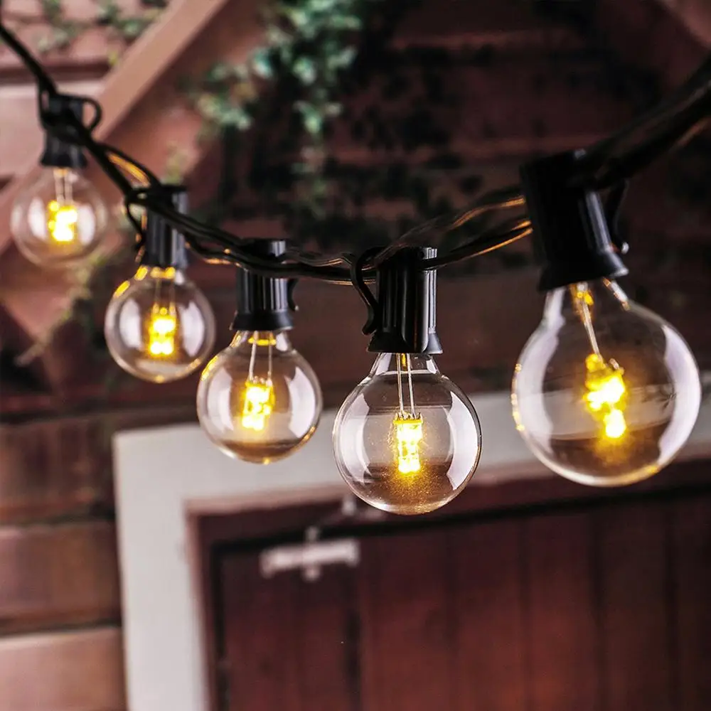 Bombilla LED Solar Powered Vintage Edison Cadena de Luces de jardín al aire libre de verano fiesta