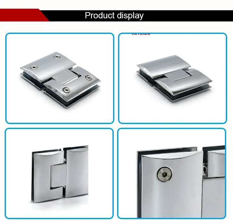Modern Style 180 degree glass to glass shower hinge adjustable glass door hinge