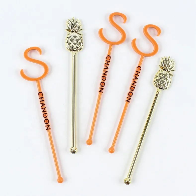 Custom Shape Letter Stirrer Pineapple Cocktail Stick Buy Plastic
