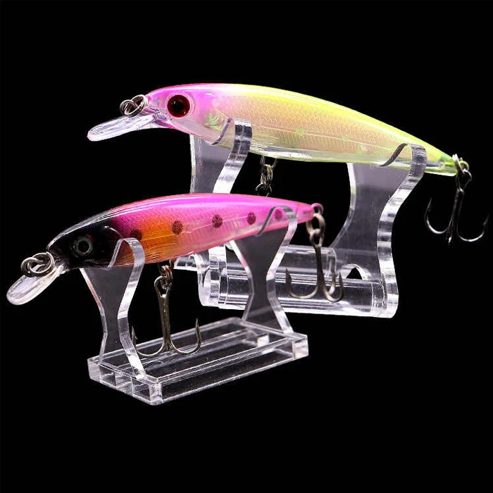 Clear Acrylic Fishing Lure Display Stand For Store 2 Type Acrylic