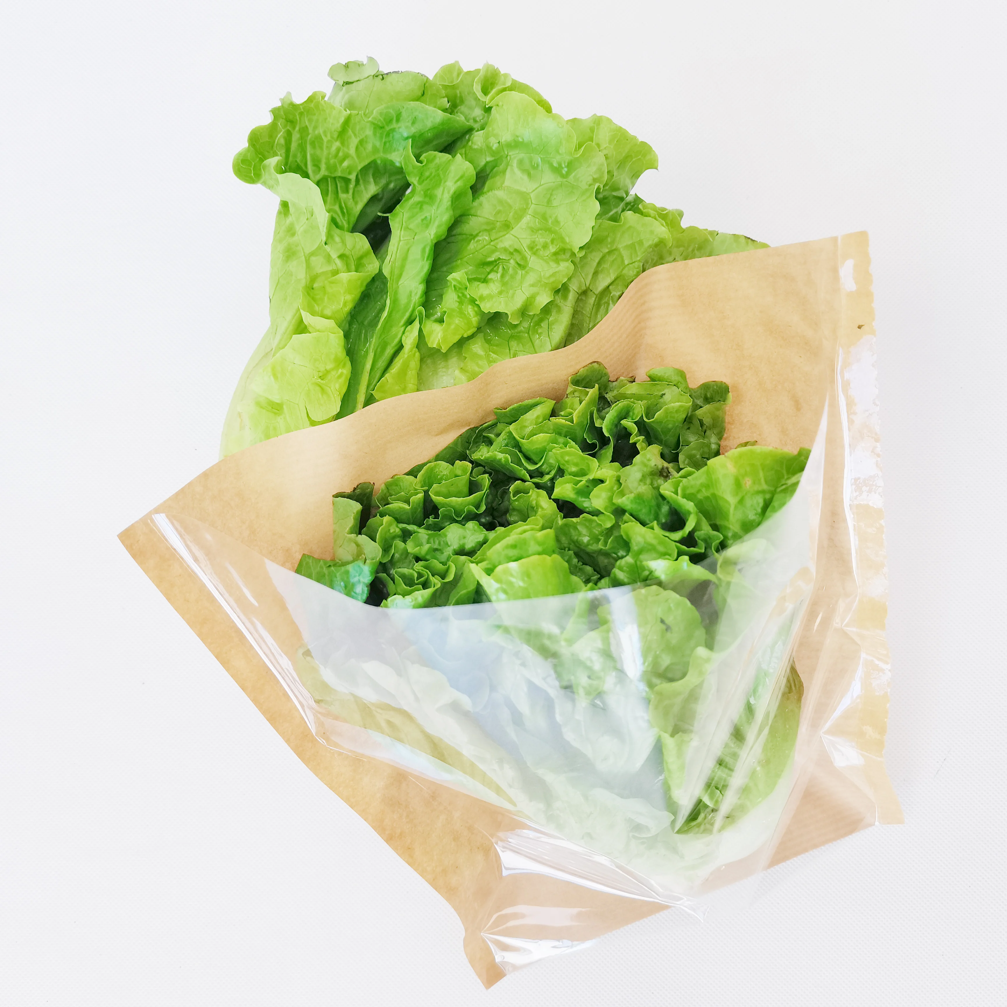 Paper Letuce Customized Biodegradable BOPP+Kraft Paper Shrink Wrap Flexo Printed ...