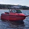 19ft Fisher fully welded aluminum sport pleasure offshore fishing targa boat with Bimini
