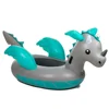 PVC giant inflatable Silver dragon rider pool float durable plastic animal ride-on water lounge island toys for adults
