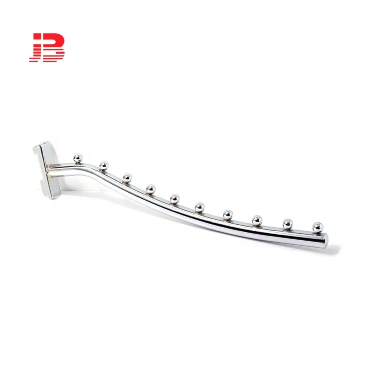 Metal chrome waterfall slotted channel display sloped hook manufacture