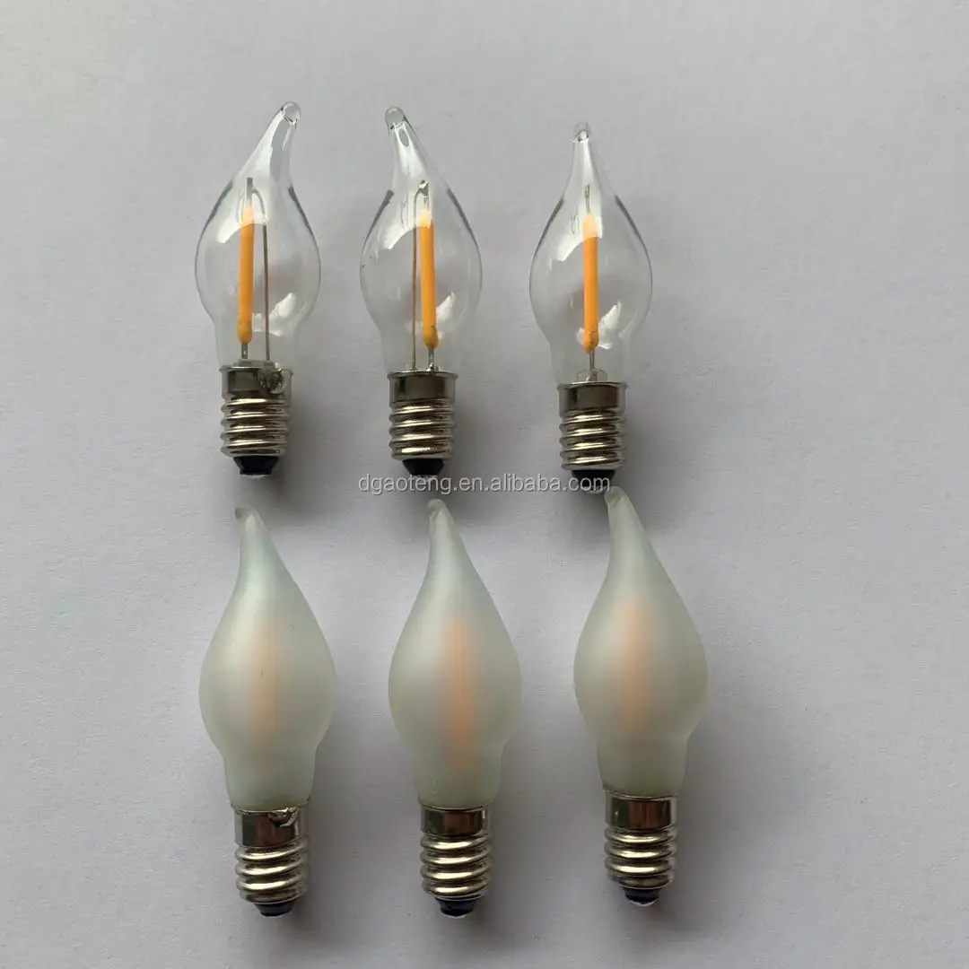 E10 C6 Filament Led Candle Bridge Decoration Bulb 12v0.5w/34v0.5w/55v0