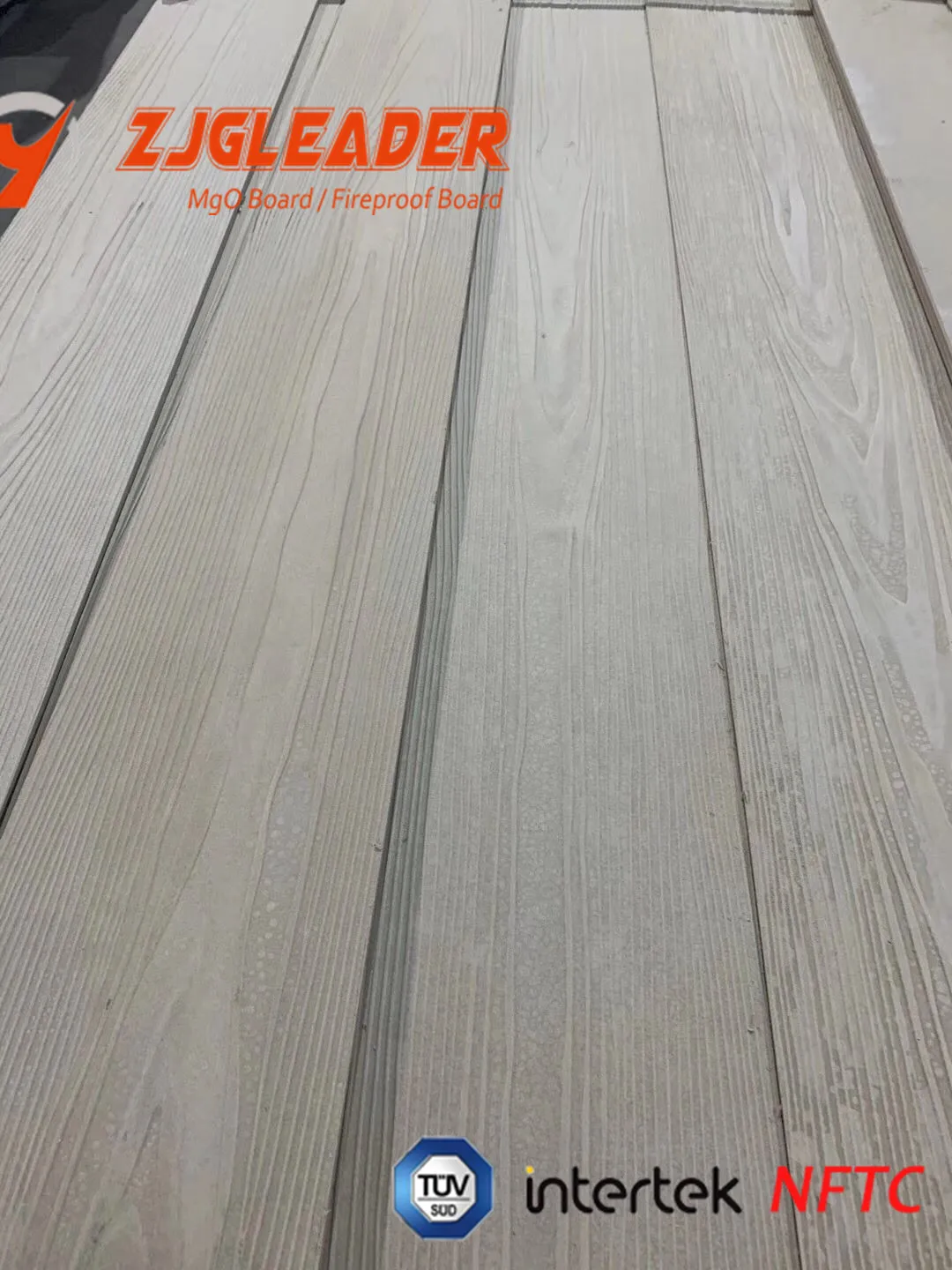 Mgo Fireproof Board Magnesium Oxide Board With Wood Grain Surface for Partition, Wall Panel