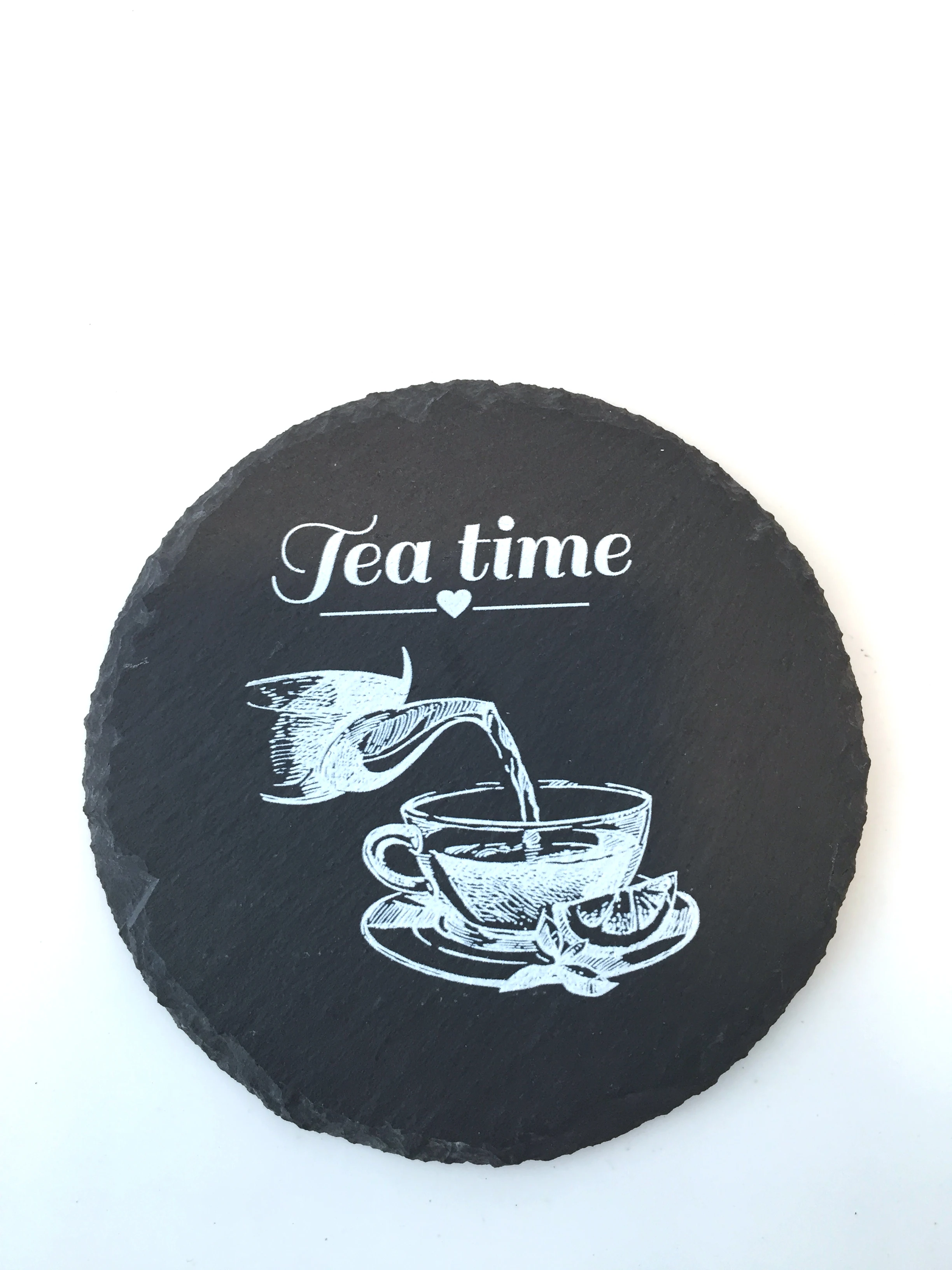 Highend Black Stone Slate Coasters With Business Logo And Advertising
