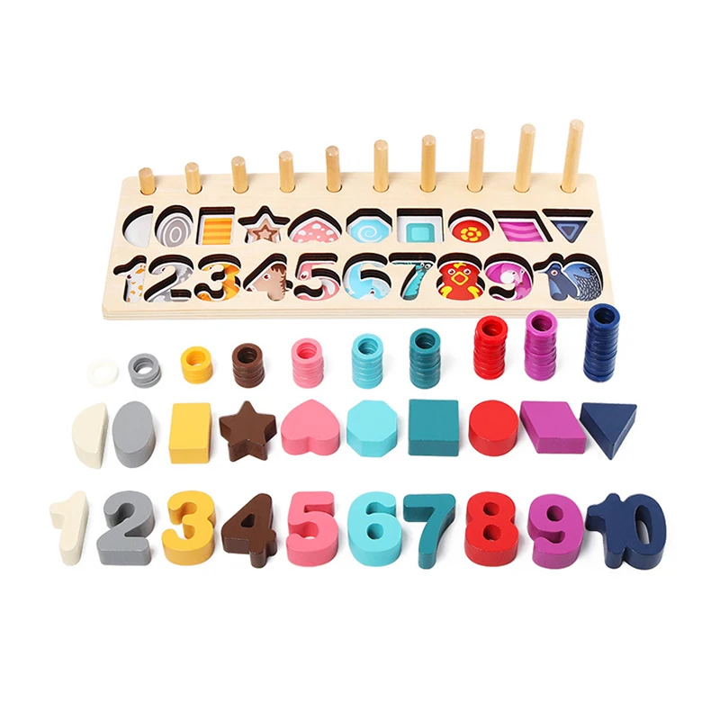 Wooden Educational Toys Children's Multi-function Logarithmic Board Montessori Children's Educational Toys Math Toys Kids Gifts
