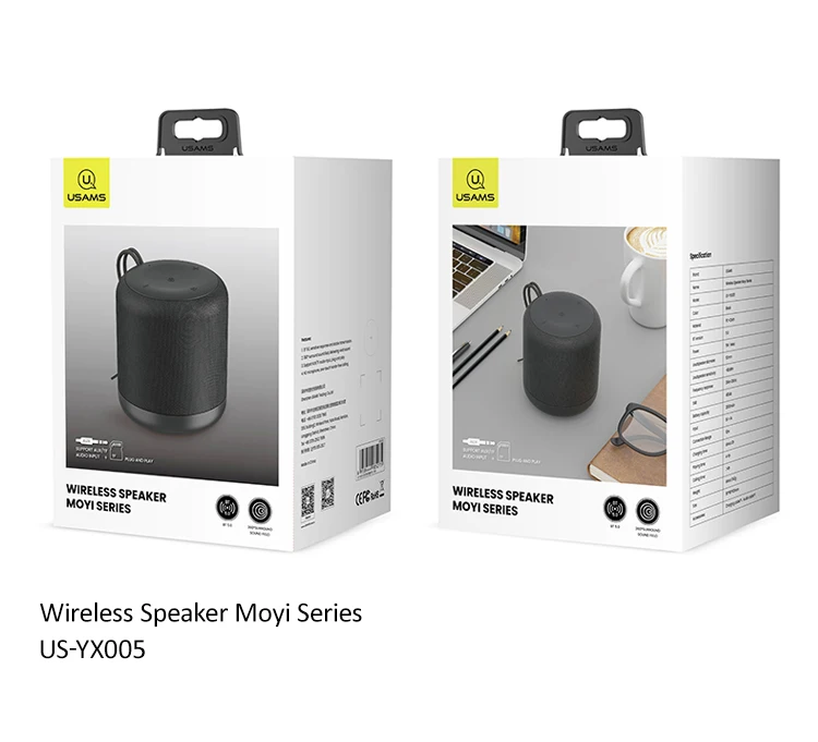 Usams Moyi Series 2000mAh BT 5.0 Wireless Audio Smart Speaker with compatible devices - ANKUX.COM