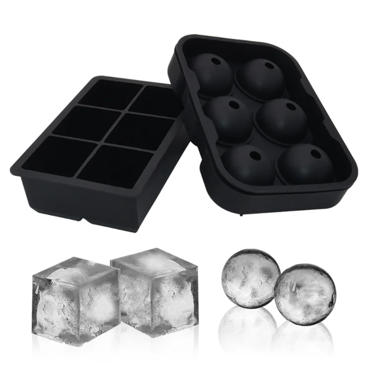 Ice Cube Trays Adoric Sphere Molds Set of 2 Silicone Ice Ball Maker 