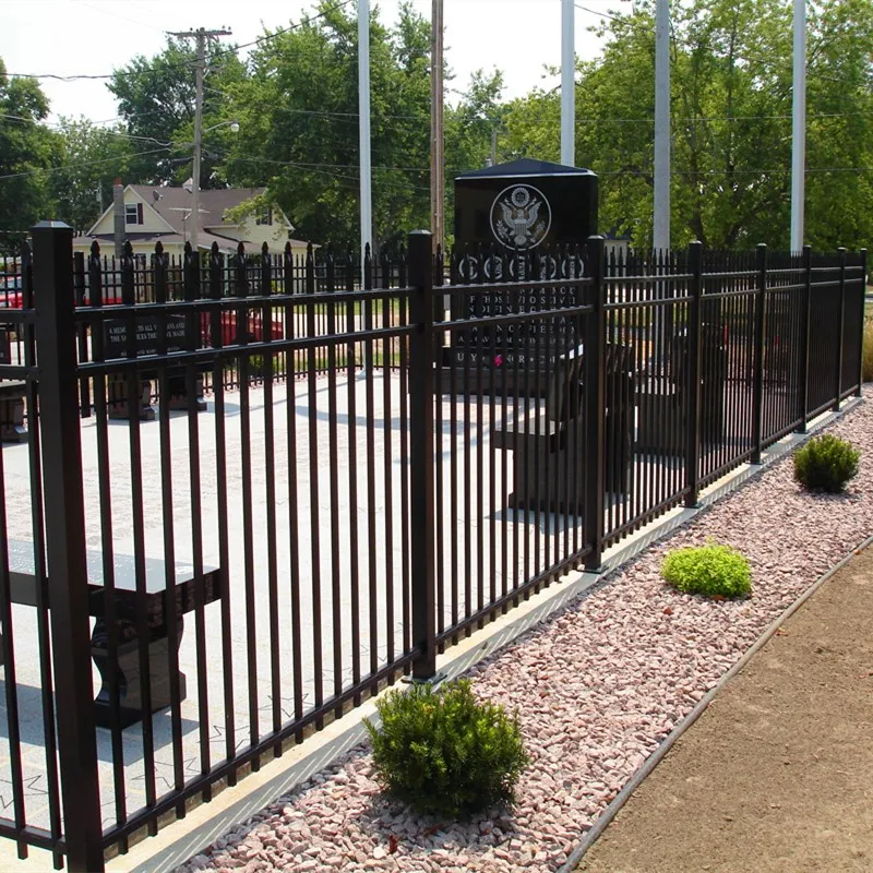 Building Fencing Black Picket Steel Fence For Garden Screen - Buy ...