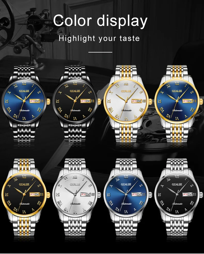 Men Watch Top Luxury Business Men Mechanical Watch Water Resistant Feature Classic Date Men's Sport Watch