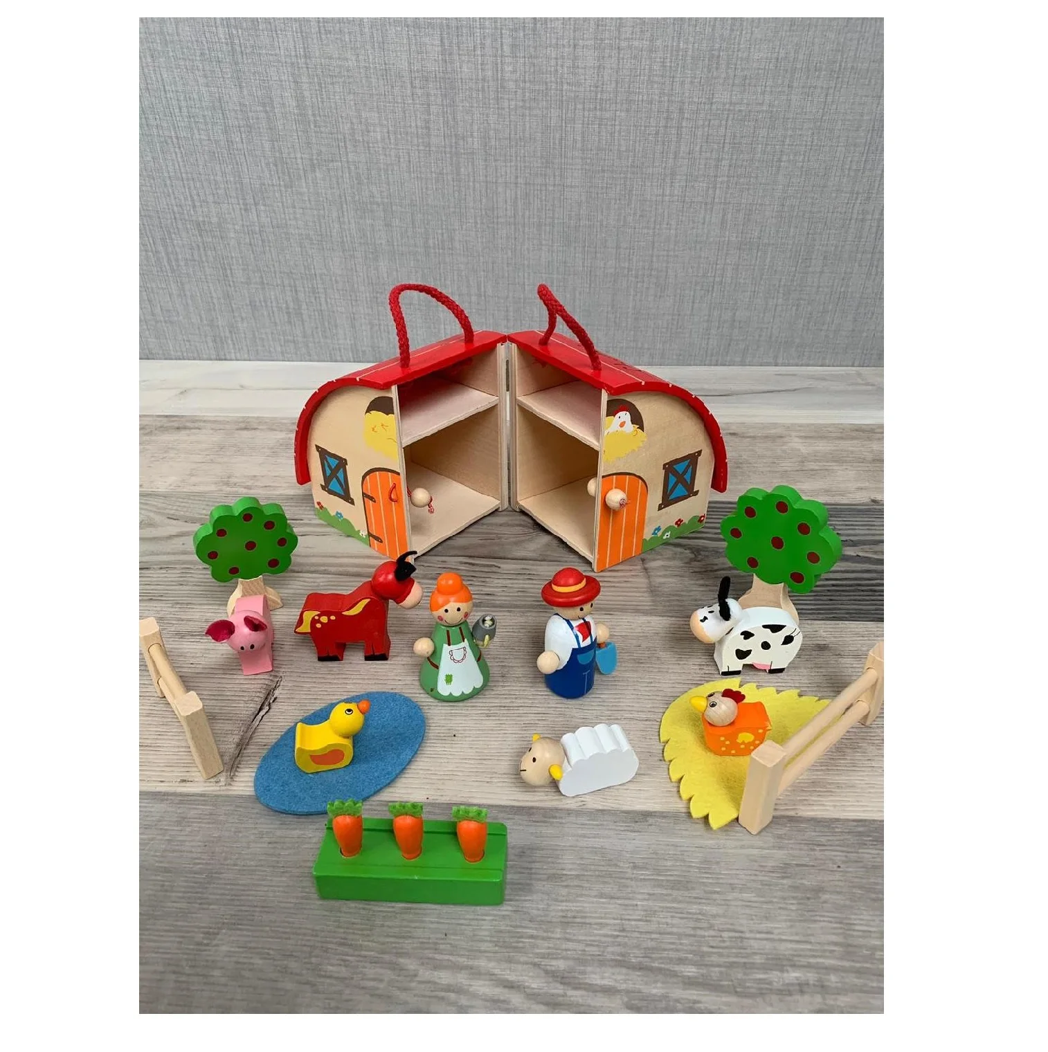 personalised wooden farm set