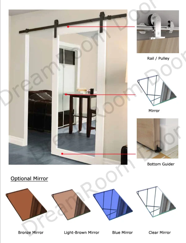 Hot Sale Barn Style Double Sided Mirror Sliding Door At Good Price Buy Double Sided Mirror Sliding Door Product On Alibaba Com