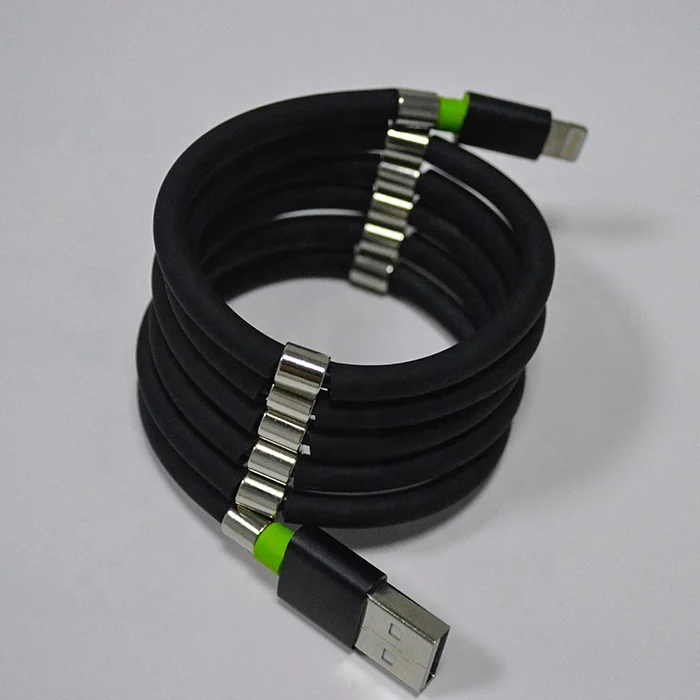 2020 New Design Magnetic Charging Cable SuperCalla/ Self Winding Organizing Type C Micro USB Easy Coil Charging Cable - ANKUX.COM