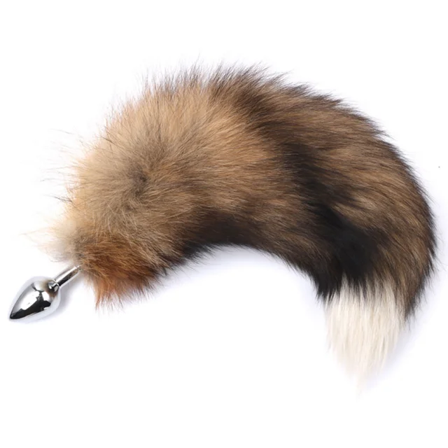 Fox Tail Metal Anal Plug Long Animal Tail Expand Butt Plug For Women ...