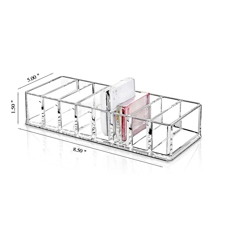 
Multifunction Clear Acrylic Makeup Holder Compact Powder Eye Blush Storage Box Multi Slots Cosmetic Organizer 