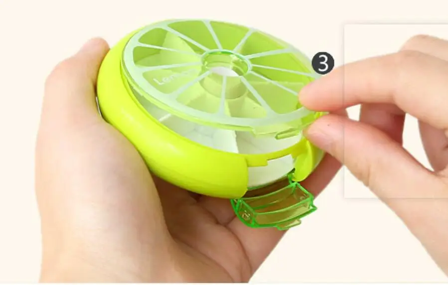 Portable Fruit Pill Box - Plastic - Rotating Design - ApolloBox