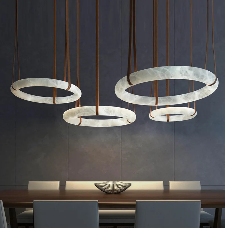 product high end luxury spanish marble gold adjustable height dimmable ac led chandelier for dining living rooms hotels 3 year warranty-0