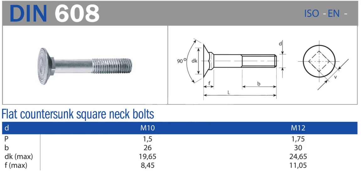 din608-flat-countersunk-head-square-neck-bolts-durable-versatile