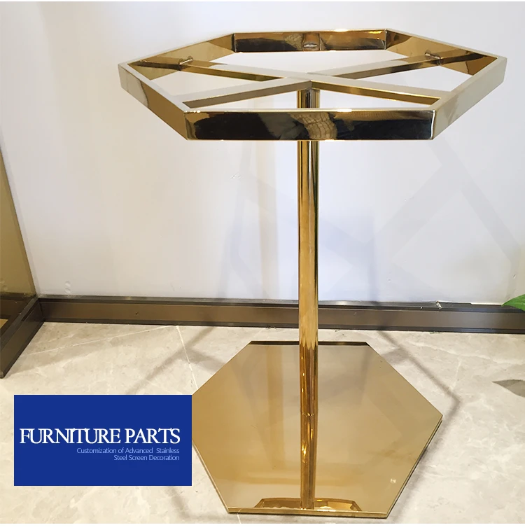 Stainless Steel Table Legs Cheap Price Modern Furniture Table Base Dining Hexagon metal bench stainless steel coffee table legs