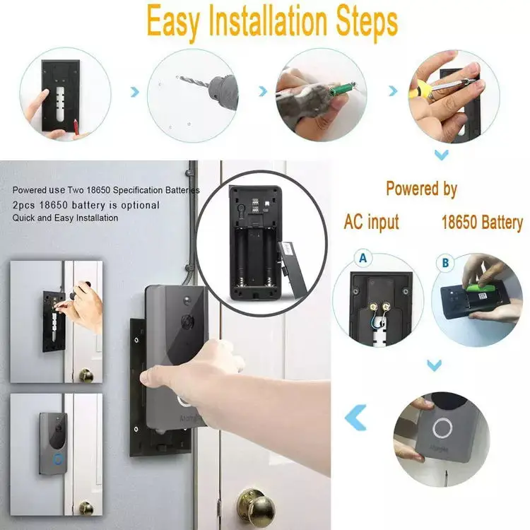 1080p Doorbell Camera Wifi Video Door Bell Camera Wireless
