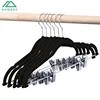 Avisday Black Velvet Clothing Hanger With Anti-Rust Clip Swivel Hook Sling Gap Design