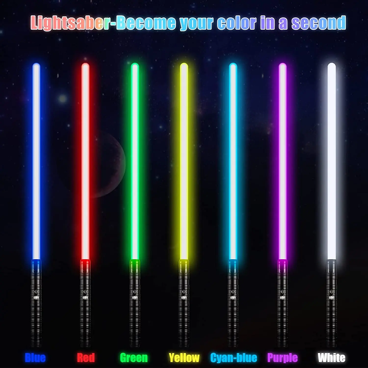 Rgb Color Change Lightsaber Saber Metal With Light Sound Blaster Lock ...