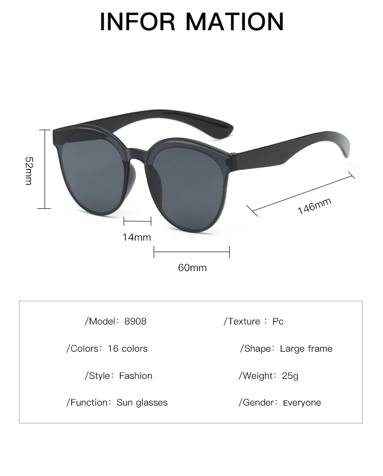 Trendy Fashion One Piece Lens Sun Glasses Women Transparent Plastic ...