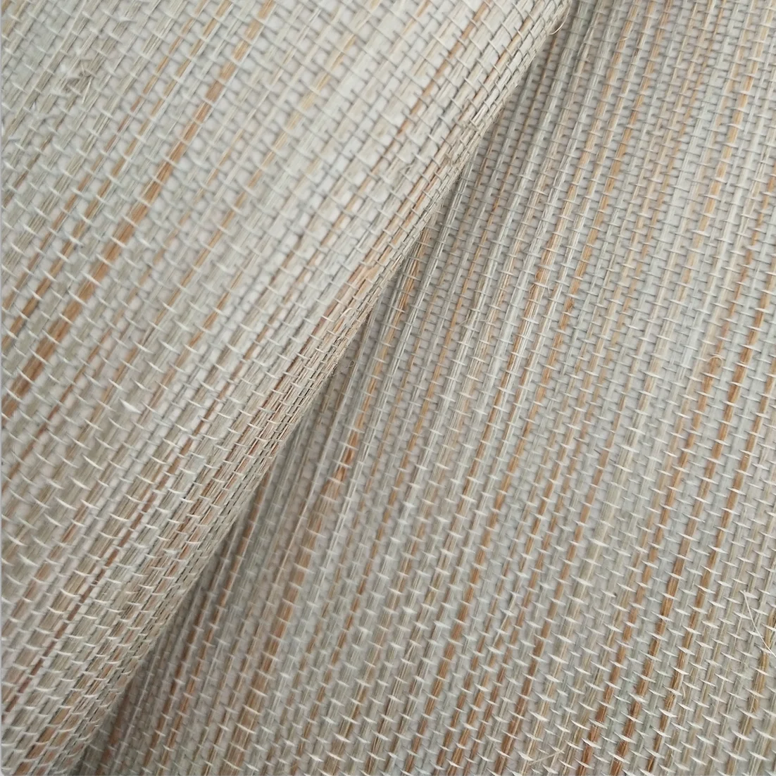 Natural Material Beige Sisal Wallpapers for Living Room Decor