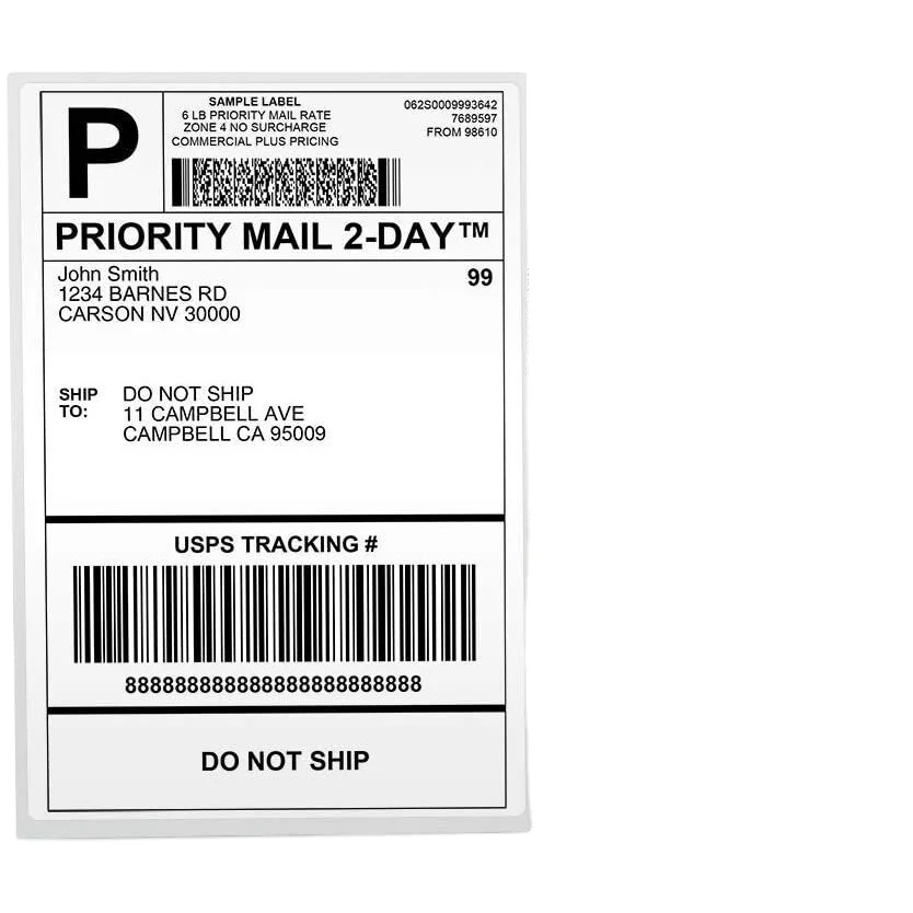 2025 New Arrival 500 Fanfold Thermal Labels 4x6 Direct l Self-adhesive   4  by 6 Thermal Label Printer Labels Direct 100x150mm details