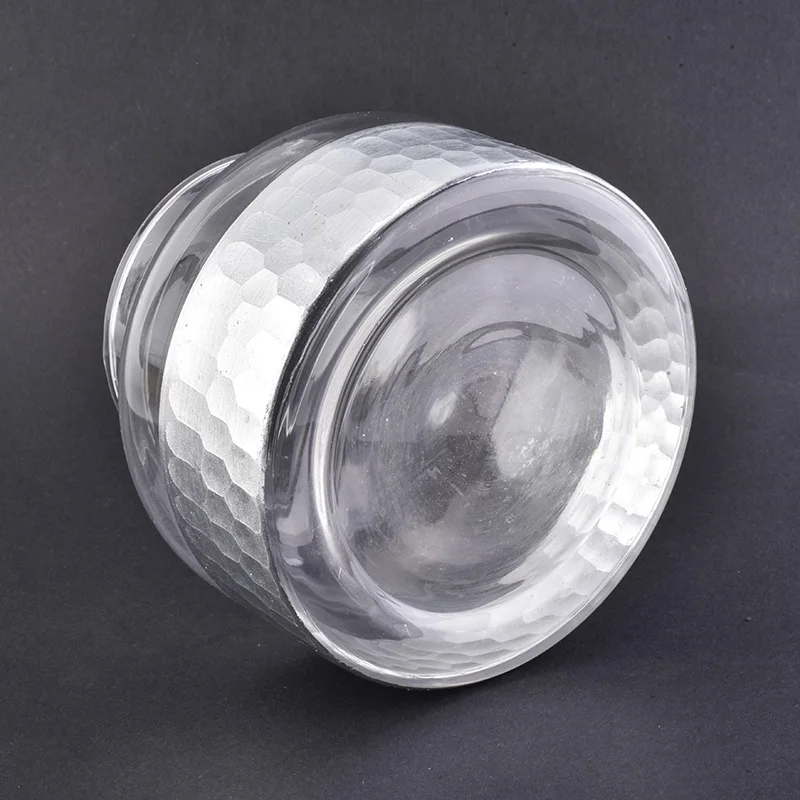 Machine Blown Luxury Silver Candle Glass Jar