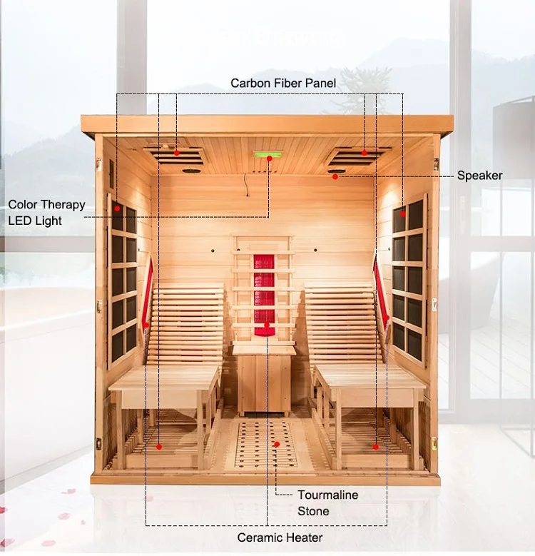 New Design Sauna Room Luxury Relax Far Infrared Sauna Room With