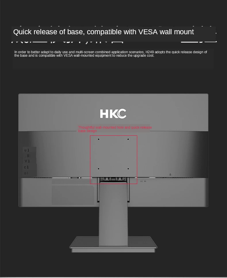 HKC H229 21.5-inch HD 1080p Desktop computer monitor Thin border Perfect for home office