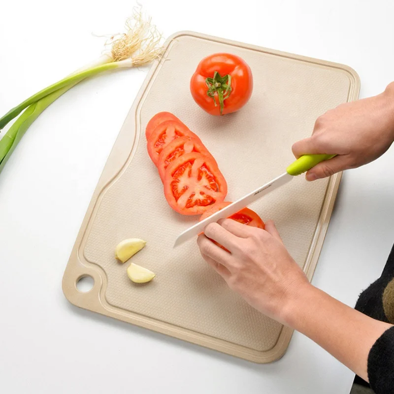 fruits veggies bread teak end grain rice husk chopping block