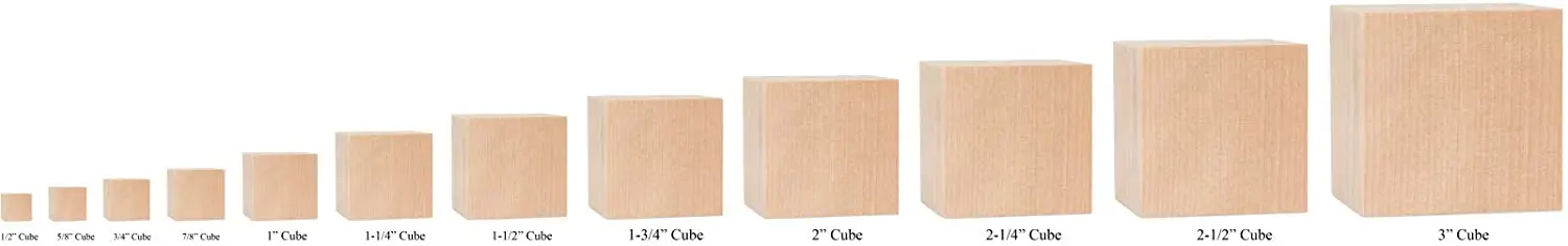 3 inch square wooden blocks