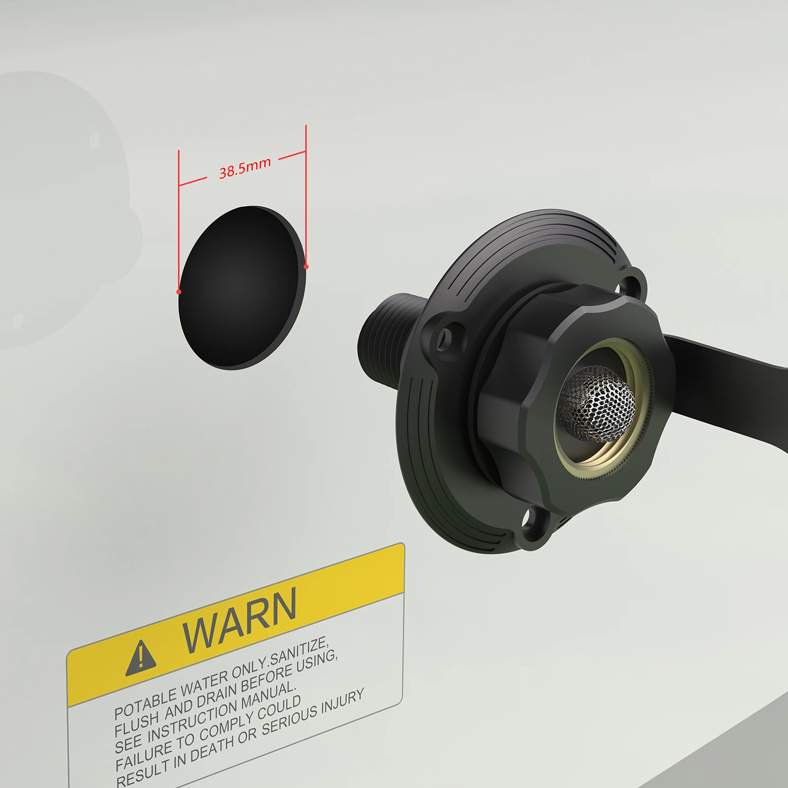 Camping&home Rv City Water Fill Inlet Small Flange Brass With Check